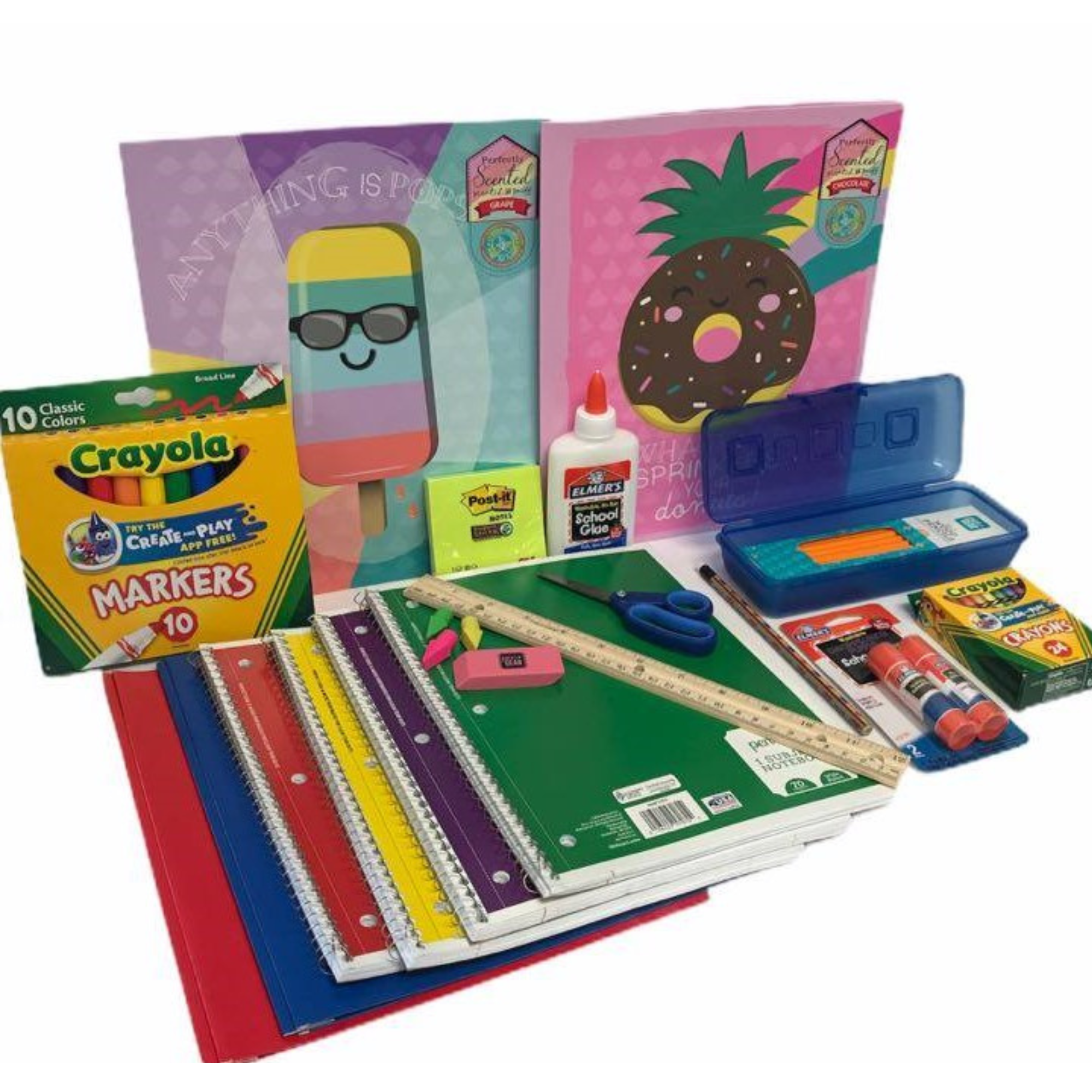 Elementary School Essentials Supplies Kit Bundle Grades 1-4
